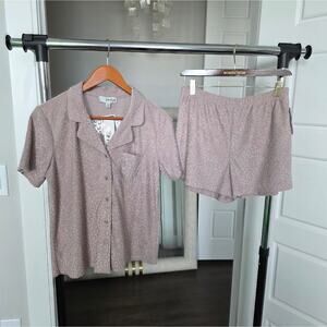 COMO SLEEP Shirt & Shorts Pajama Set Size S